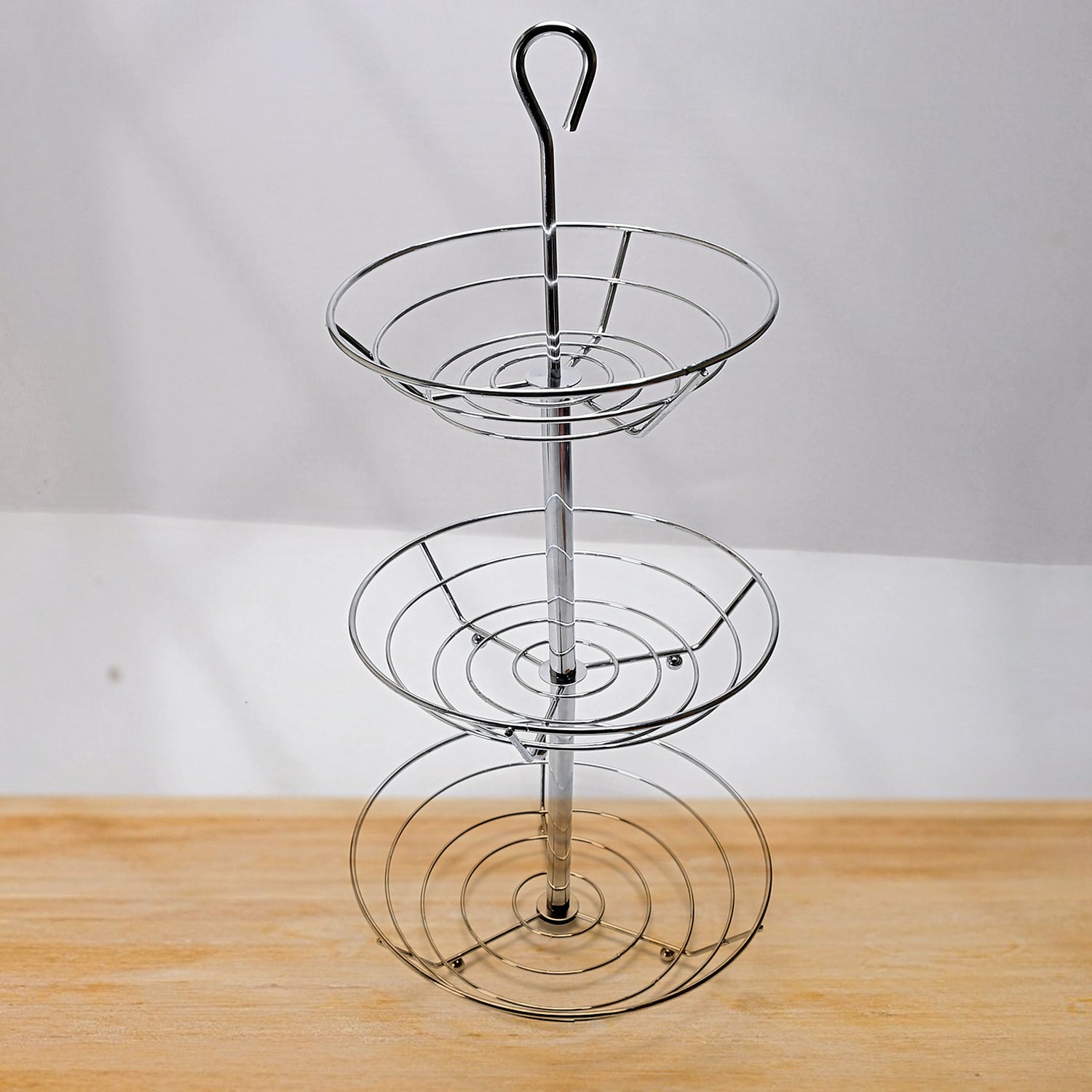 5264 3Tier Fruit Basket, Wire Fruit Bowl or Produce Holder Three Tier Fruit Basket Stand for Storing & Organizing Vegetables, Eggs, etc 