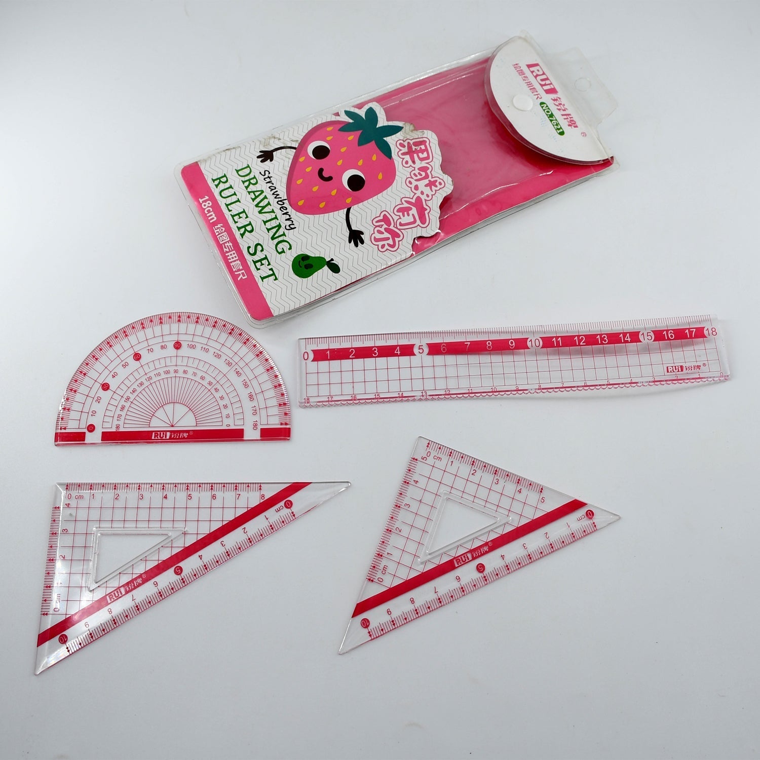 7913 Transparent Ruler Clear Ruler Plastic, Scales Ruler Set for Engineering Studying (4pc) 