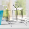 5132 Multipurpose Stainless Steel Glass Holder for Kitchen Dining Table ( 9 Glass Stand ) 