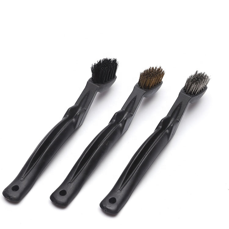 1516 Wire Brush Set Scratch Brush Set for Cleaning Slag Rust and Dust Curved Handle 