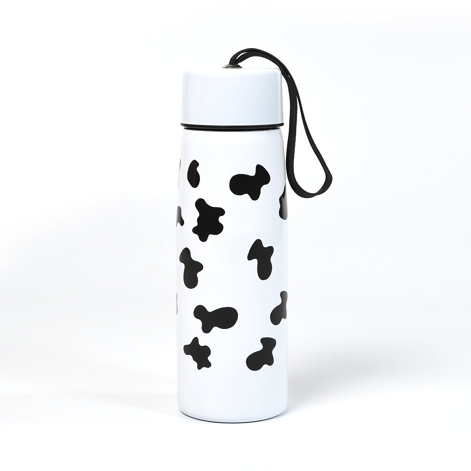 6784 Cow Print Stainless Steel Design Water Bottle Easy To Carry Bottle Leak-Proof Bottle For Office Bottle | Gym Bottle | Home | Kitchen | Hiking | Treking Bottle | Travel Bottle  ( 400ml ) 