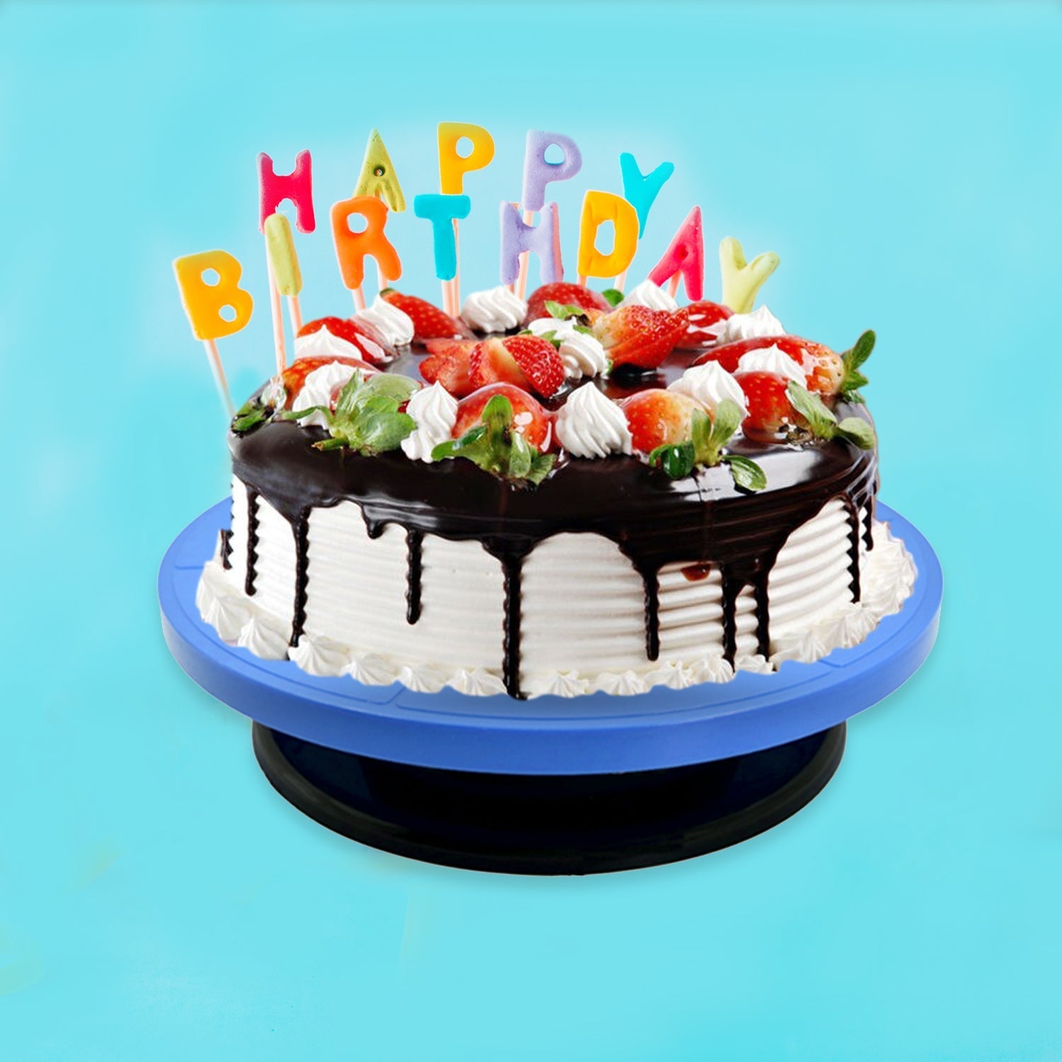 2099B Rotate Round Cake Stand For Birthday party Use 