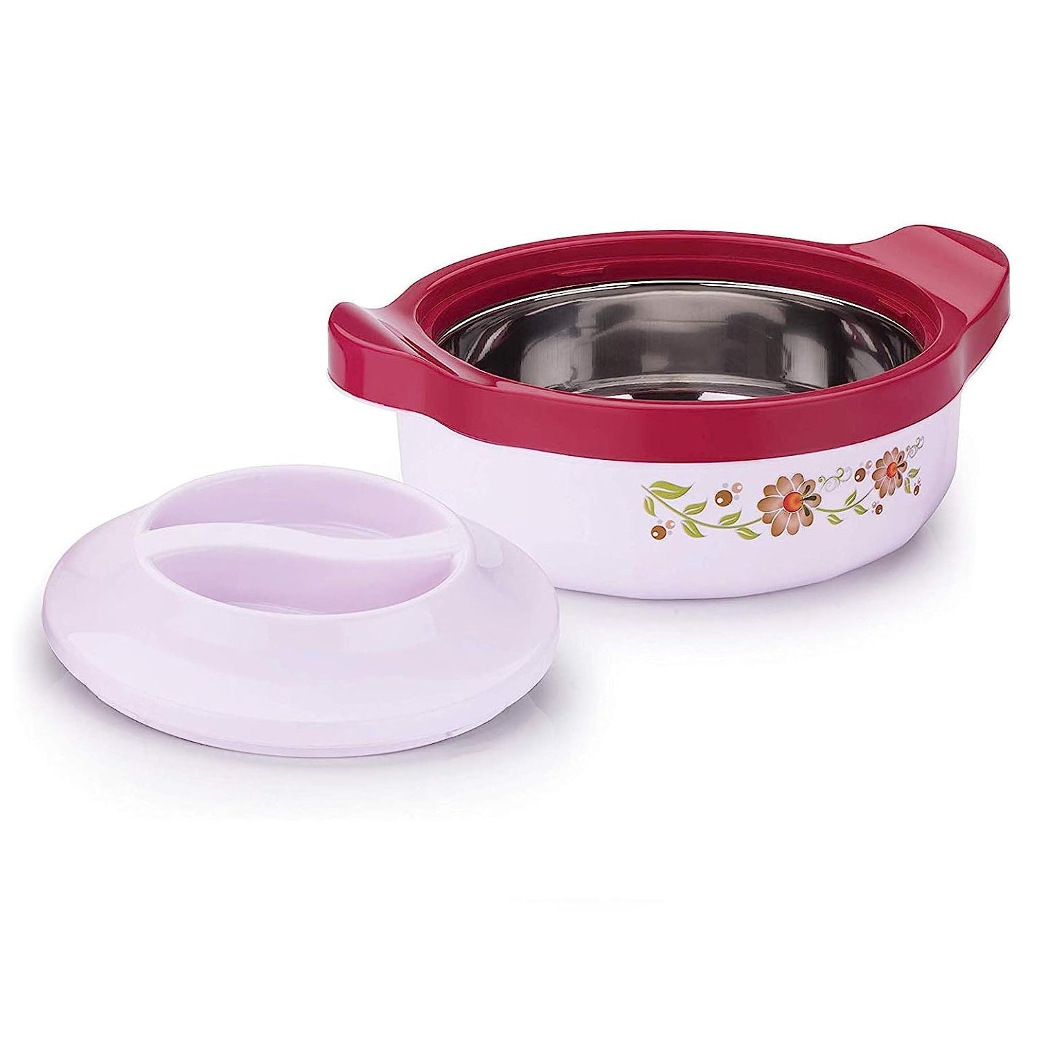 5230 Casserole Set of 3 Premium Casserole Big Size Microwave Safe 3 Pcs Set Floral Print Serve Casserole Set- 800ML,1500 ML and 2500ML 