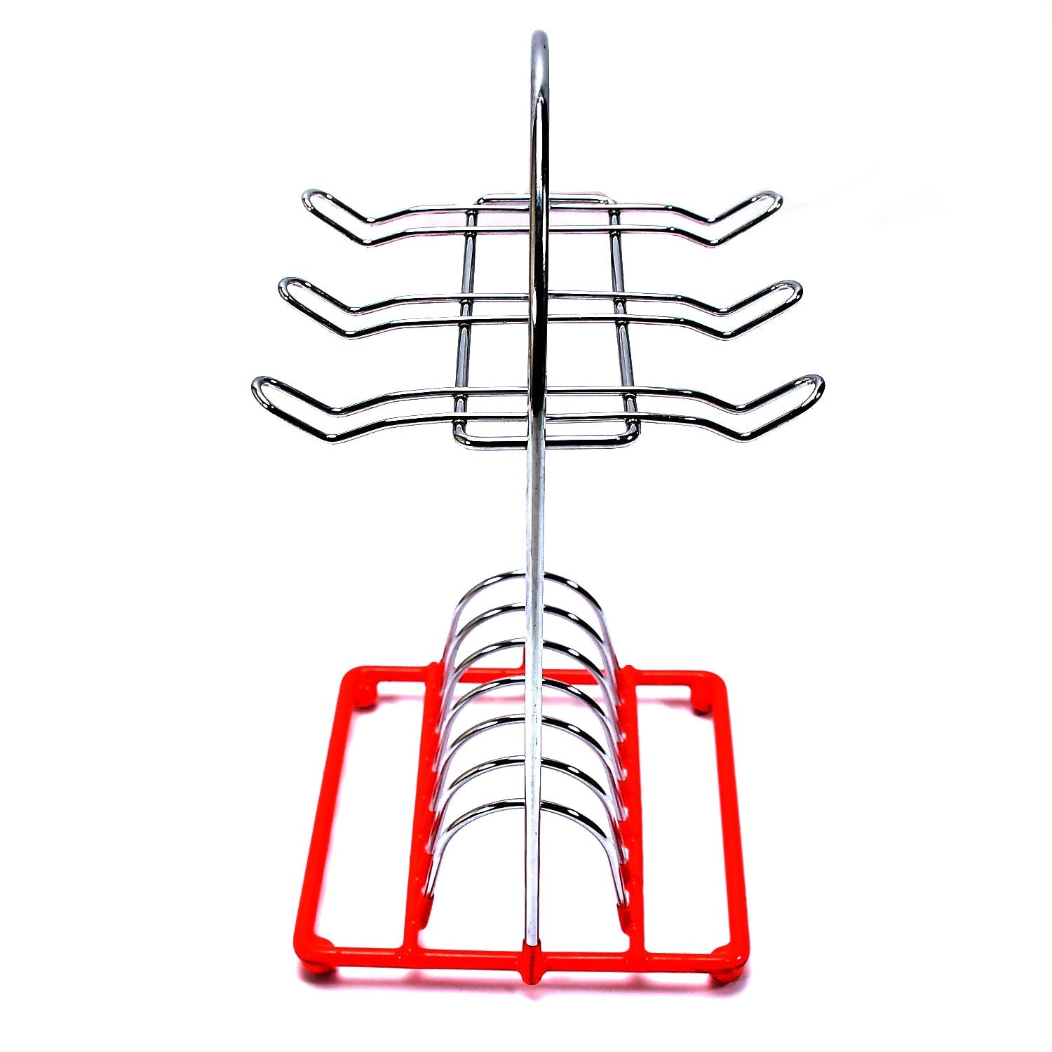 5191 2in1 Cup & Dish Stand Steel 26cm For Kitchen & Home Use 