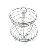 5224  2 Tier Steel Fruit Basket Bowl Fruit Bread Organizer Storage Holder Stand with Modern Design for Gift Home Party 