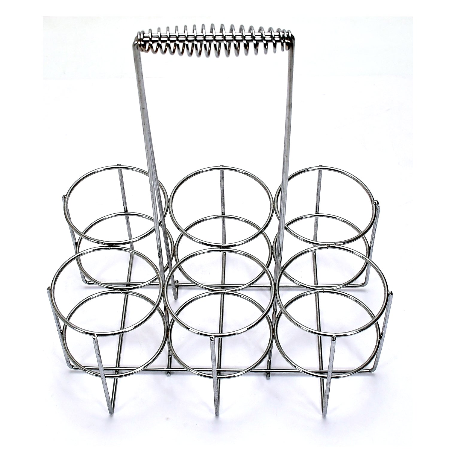 5169 Steel Bottle Holding Container Carrier Rack 33cm  For Traveling Use 