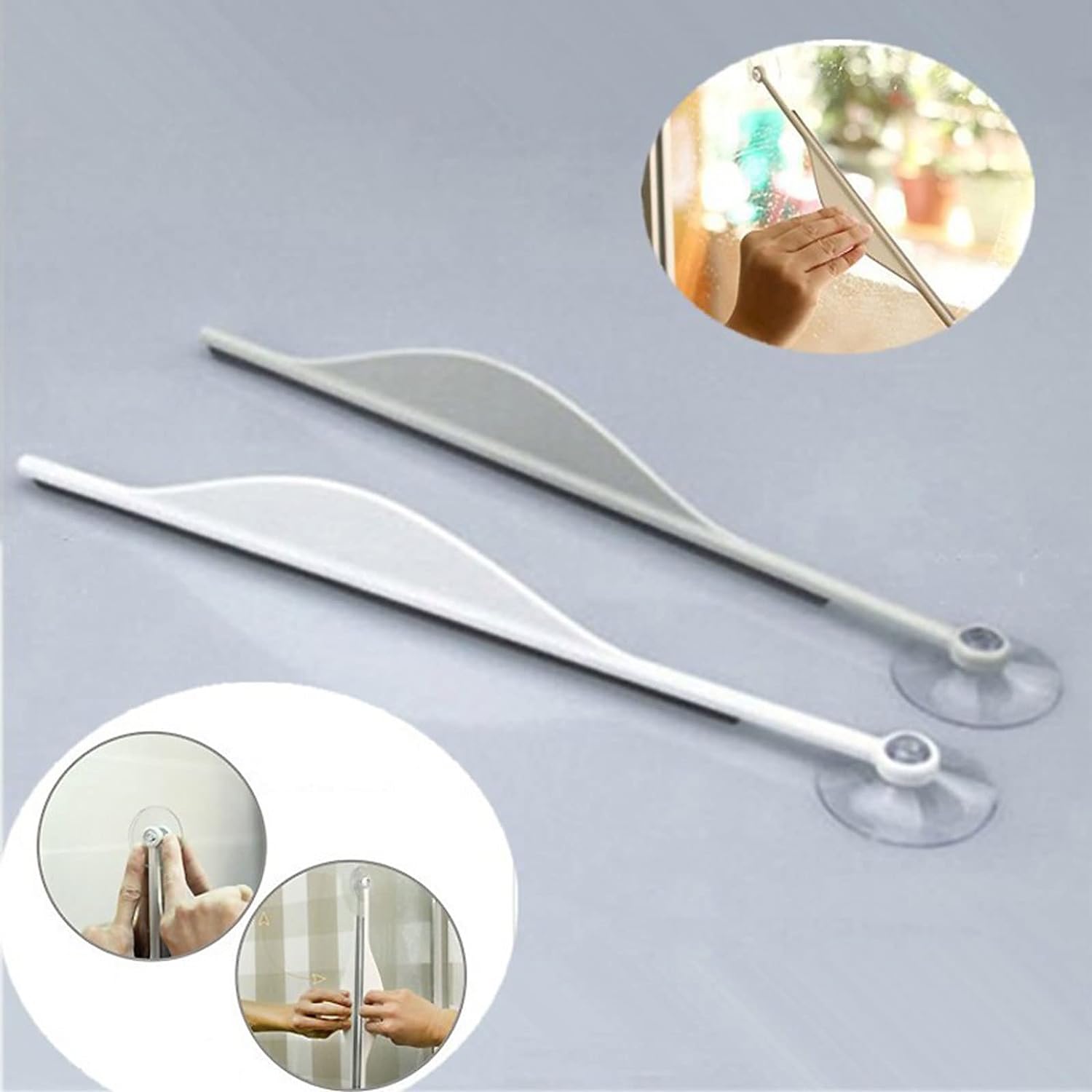 Shower Glass Squeegee Creative Bathroom Flat Mirror Window Glass Wiper Cleaner Bathroom Steam Wiper Cleaner Squeegee