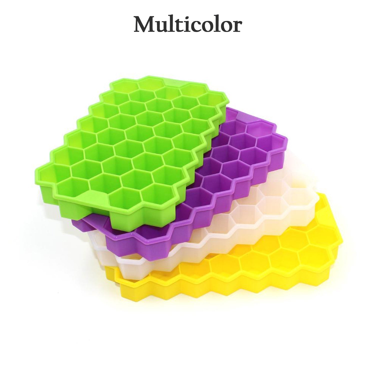 1138A  Silicone Ice Cube Trays 32 Cavity Per Ice Tray [Multi color] 