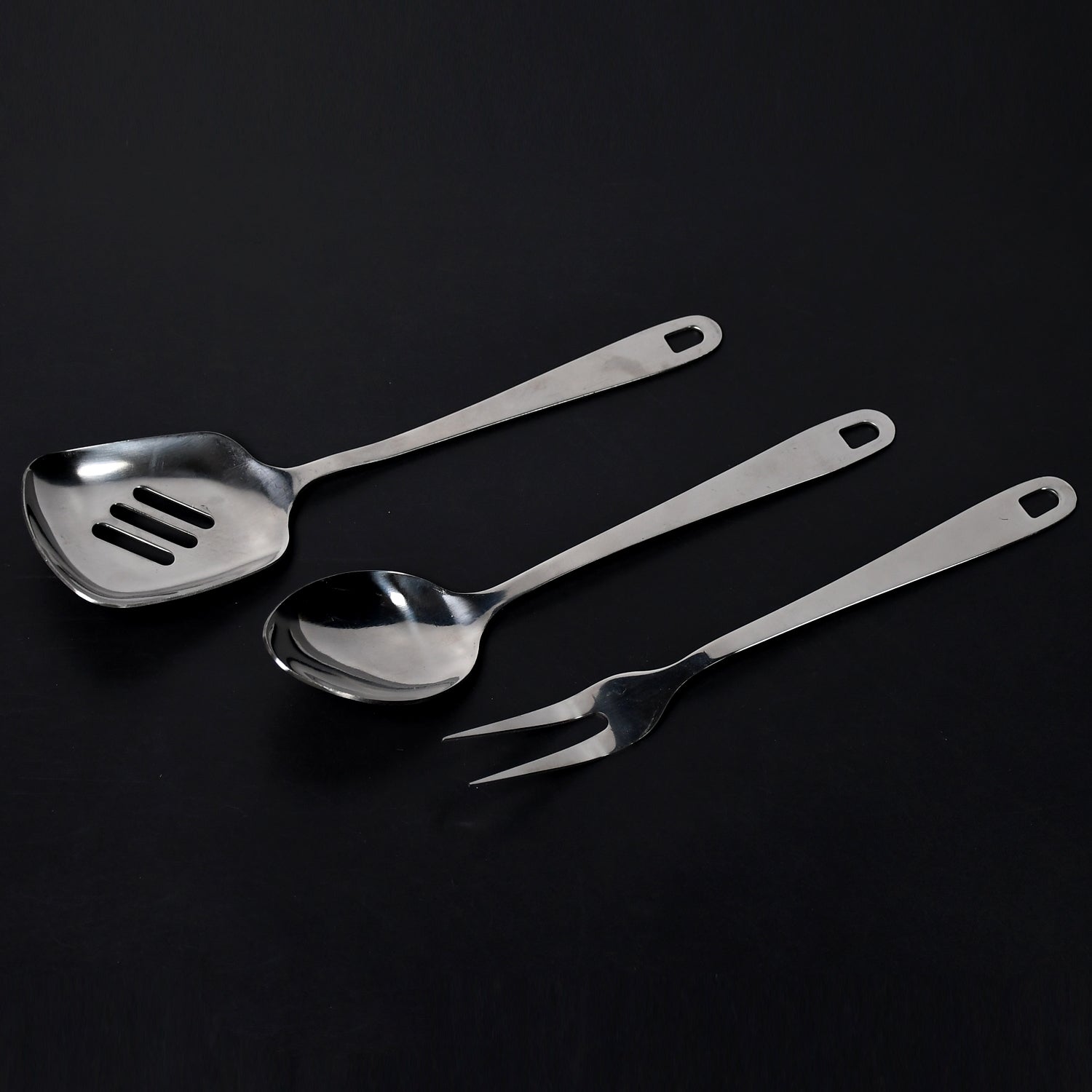 2491 Serving Spoon Set Cooking Spoon Set High Quality Premium Spoon Set  ( 3pc Set ) 