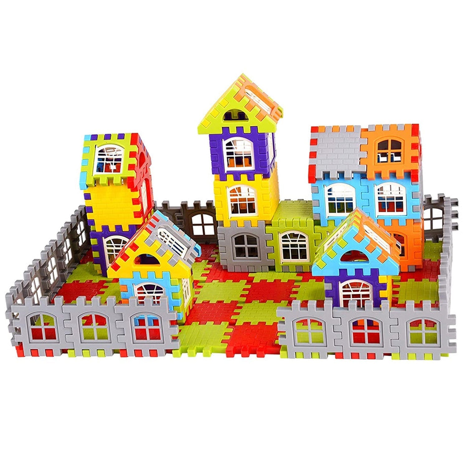 3911 200 Pc House Blocks Toy used in all kinds of household and official places specially for kids and children for their playing and enjoying purposes. 