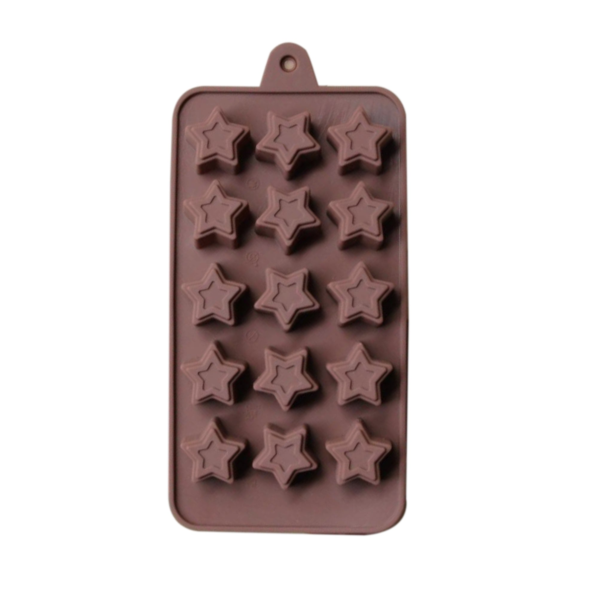 1189 Food Grade Non-Stick Reusable Silicone Star Shape 15 Cavity Chocolate Molds / Baking Trays 