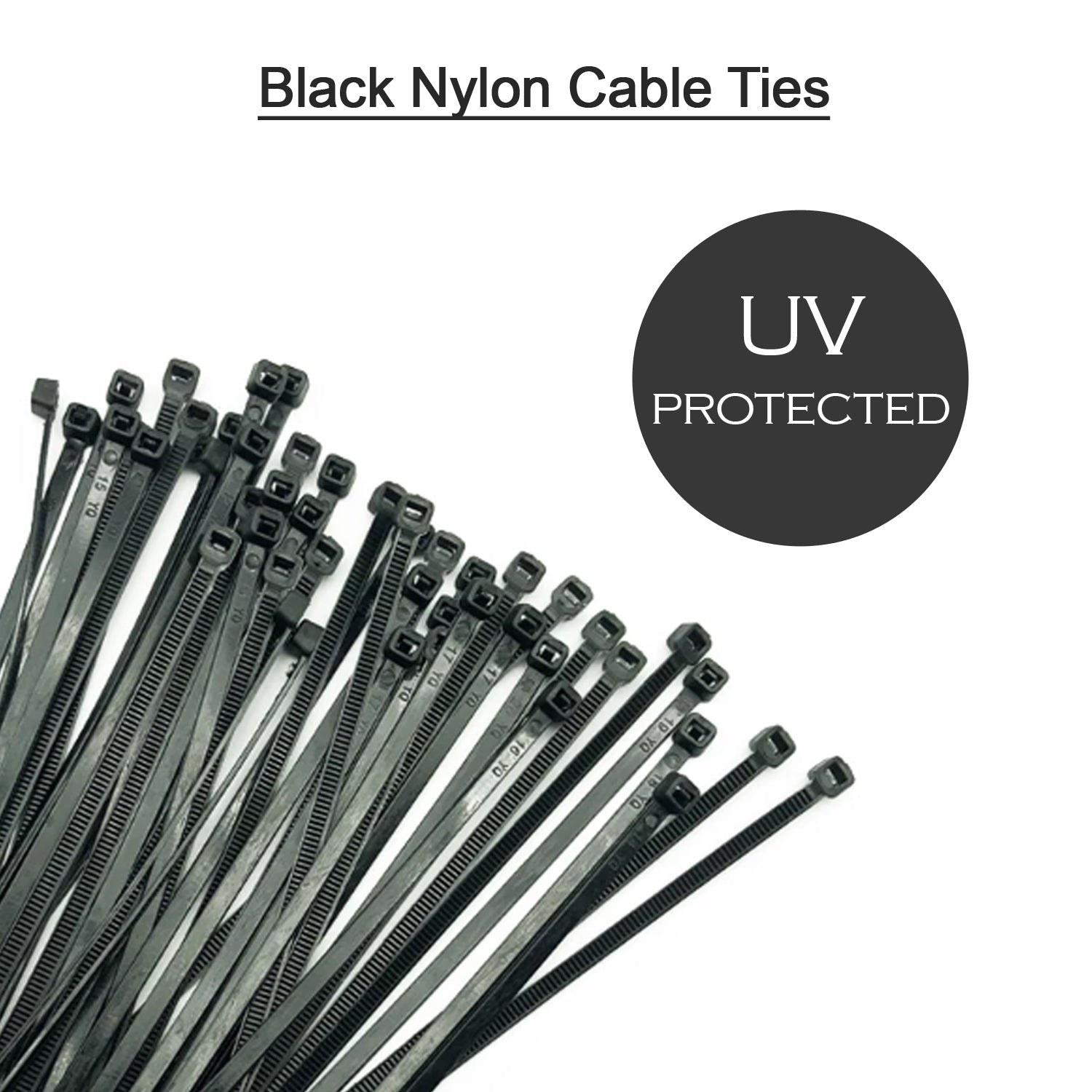 9019 100 Pc Cable Zip Ties used in all kinds of wires to make them tied and knotted etc. 