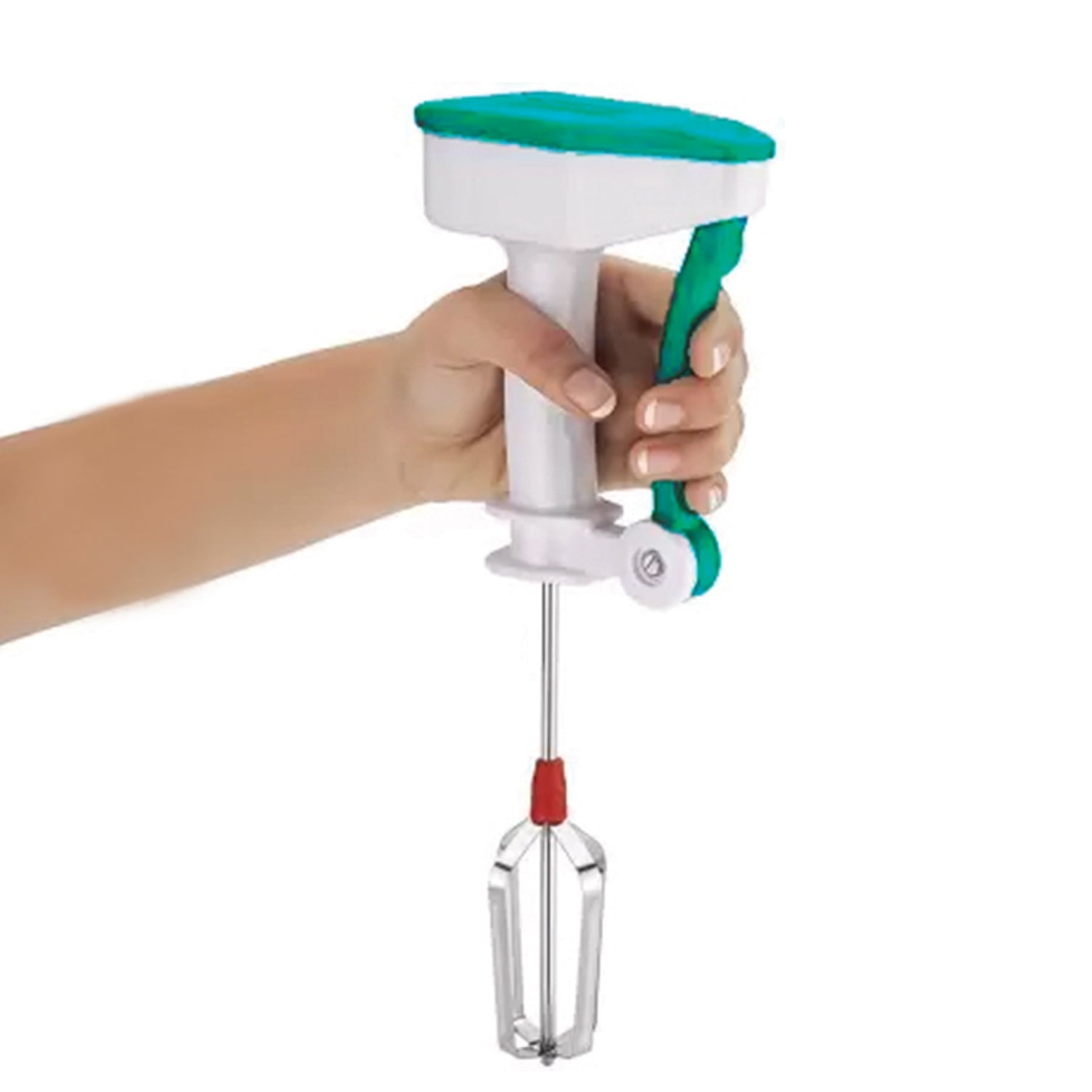 0723 Power-Free Manual Hand Blender With Stainless Steel Blades 