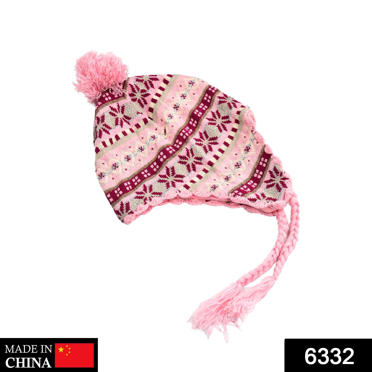 6332  Toddler female Winter Warm Knit Hat Beanie Cap 