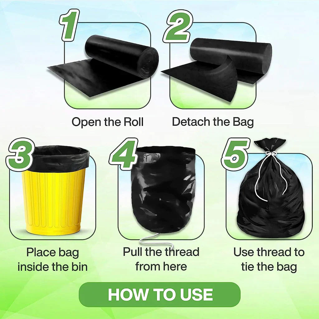 3200 GARBAGE BAGS / DUSTBIN BAGS / TRASH BAGS High Quality Bag 30 Bag (17x19Inch)