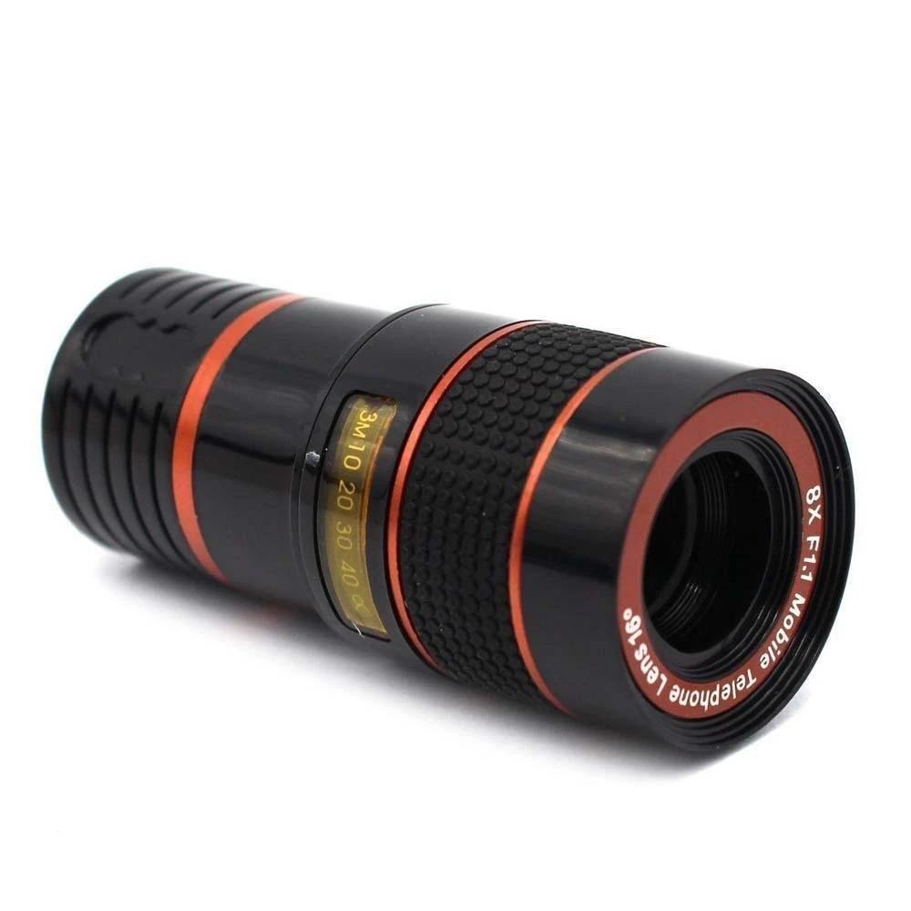 319 Clip-on 8X Optical Zoom Telescope Phone Camera Lens 