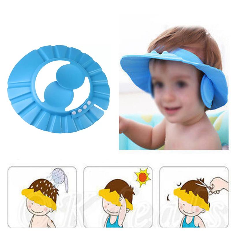 0378 Adjustable Safe Soft Baby Shower cap Save Karo