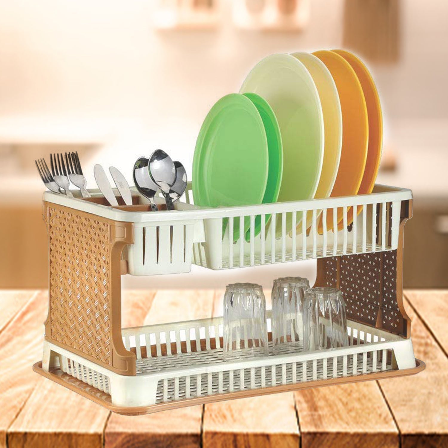 2266 Multipurpose Kitchen Organizer Rack with Water Storing Tray 