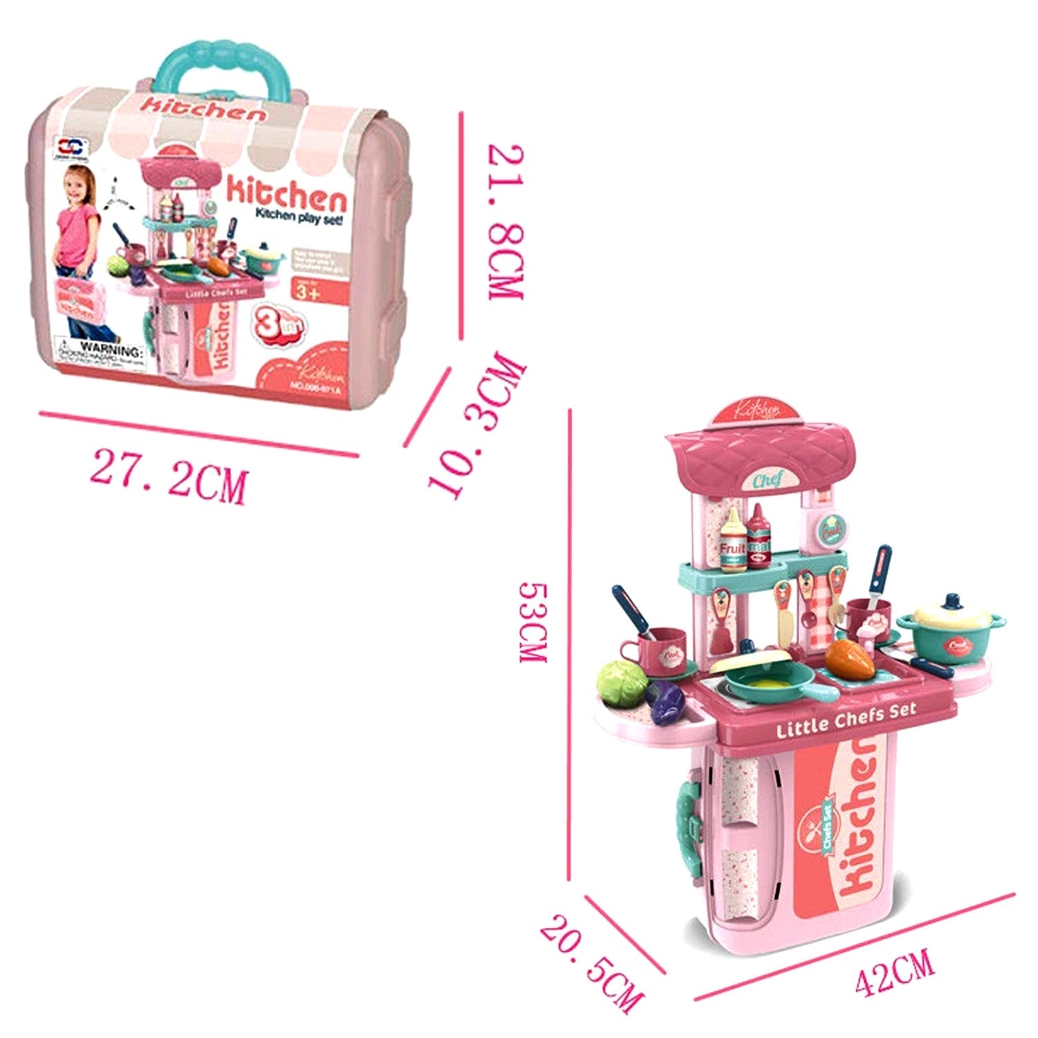 3916 Kitchen Cooking Set used in all kinds of household and official places specially for kids and children for their playing and enjoying purposes. 