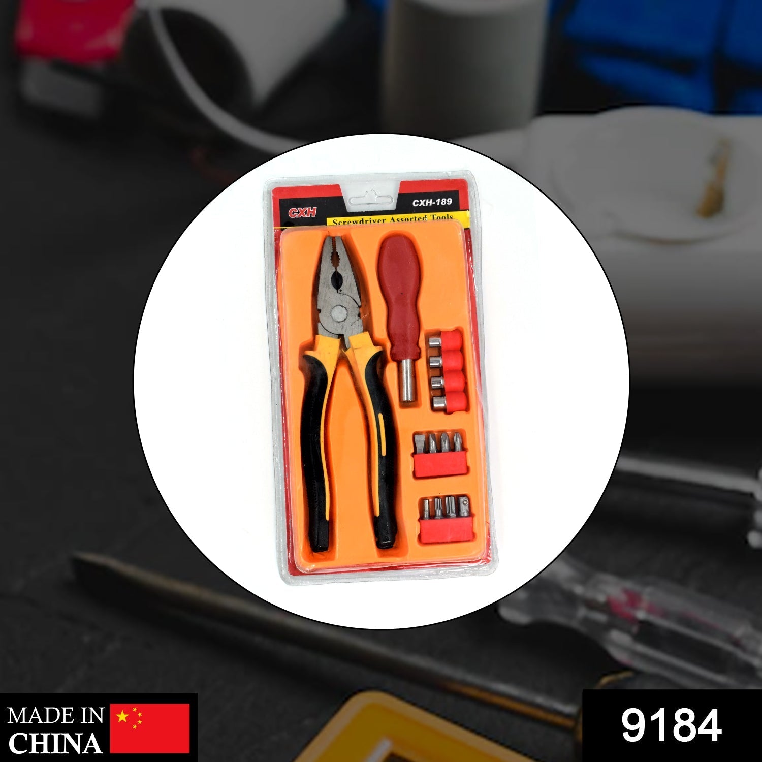 9184 14-Pieces Screwdriver Kit/Screwdriver combo Set Combination Plier For Home Use/For Multipurpose Application 