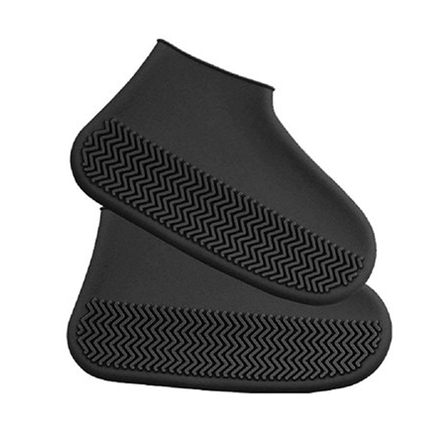 4866 Non-Slip Silicone Rain Reusable Anti skid Waterproof Fordable Boot Shoe Cover ( Large ) 