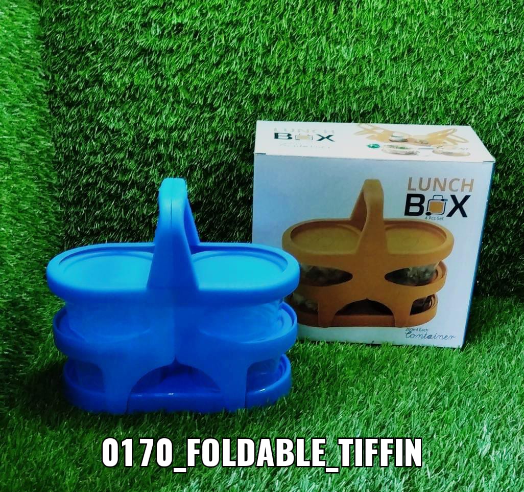 170 Lunch Box (200 ml each Container) with Attractive Stand - 4 pcs 