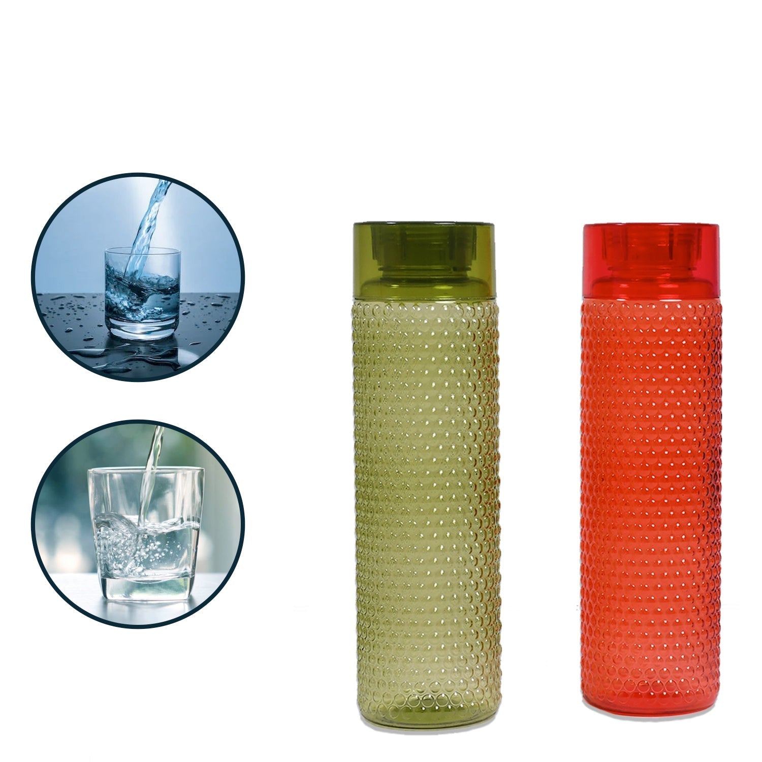 5269 Water Bottles Bubble Design for Fridge School College Office Use ( 3 Pcs ) 